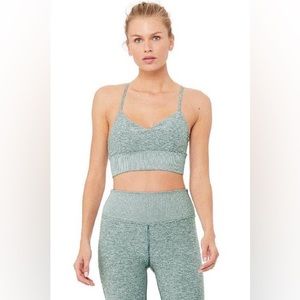 Alo Yoga Alosoft Lush Bra In Seagrass Heather